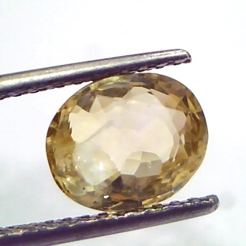 3.75 Ct GII Certified Unheated Untreated Natural Ceylon Yellow Sapphire