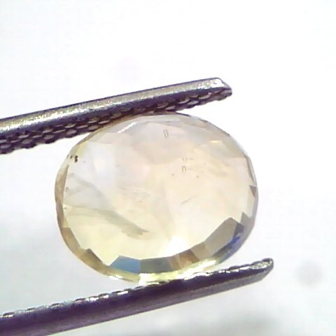 3.75 Ct GII Certified Unheated Untreated Natural Ceylon Yellow Sapphire