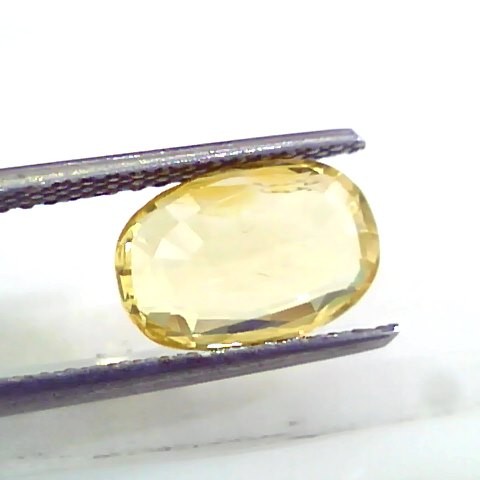 3.78 Ct 6.25 Ratti Unheated Untreated Natural Ceylon Yellow Sapphire