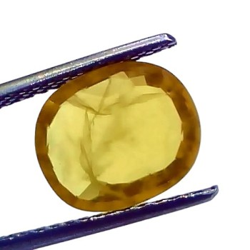 3.77 Ct Natural Yellow Sapphire Pukhraj Jupiter Gemstone (Heated) 3.77 Ct Natural Yellow Sapphire Pukhraj Jupiter Gemstone (Heated)