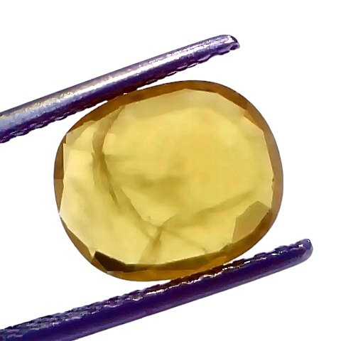 3.77 Ct Natural Yellow Sapphire Pukhraj Jupiter Gemstone (Heated) 3.77 Ct Natural Yellow Sapphire Pukhraj Jupiter Gemstone (Heated)