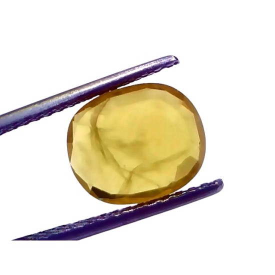 3.77 Ct Natural Yellow Sapphire Pukhraj Jupiter Gemstone (Heated)