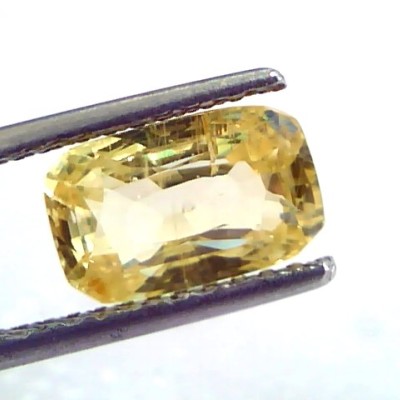 3.87 Ct IGI Certified Unheated Untreated Natural Ceylon Yellow Sapphire
