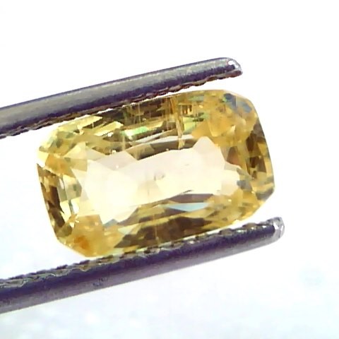 3.87 Ct IGI Certified Unheated Untreated Natural Ceylon Yellow Sapphire