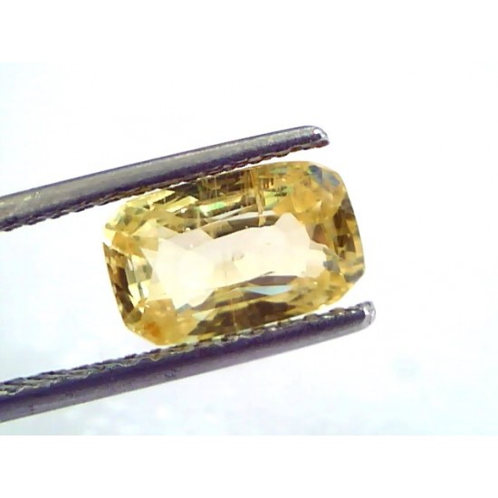 3.87 Ct IGI Certified Unheated Untreated Natural Ceylon Yellow Sapphire