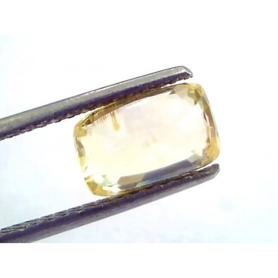 3.87 Ct IGI Certified Unheated Untreated Natural Ceylon Yellow Sapphire