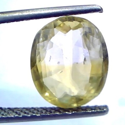3.98 Ct Unheated Untreated Ceylon Yellow Blue Pitambari Pukhraj Neelam
