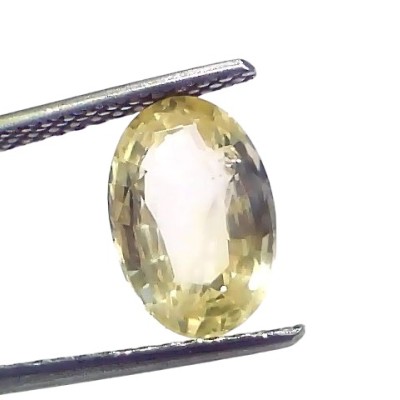 3.91 Ct GII Certified Unheated Untreated Natural Ceylon Yellow Sapphire 3.91 Ct GII Certified Unheated Untreated Natural Ceylon Yellow Sapphire