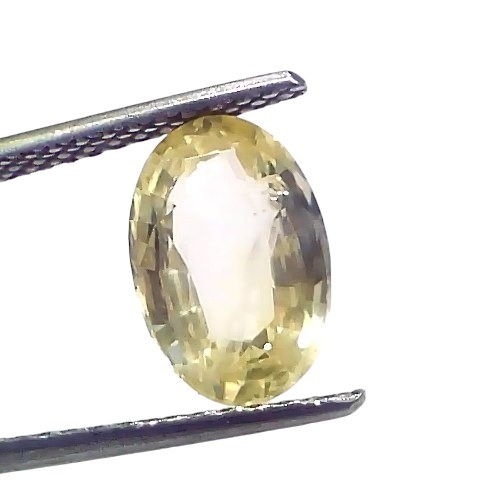 3.91 Ct GII Certified Unheated Untreated Natural Ceylon Yellow Sapphire 3.91 Ct GII Certified Unheated Untreated Natural Ceylon Yellow Sapphire