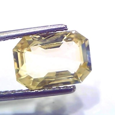 3.95 Ct GII Certified Unheated Untreated Natural Ceylon Yellow Sapphire AA