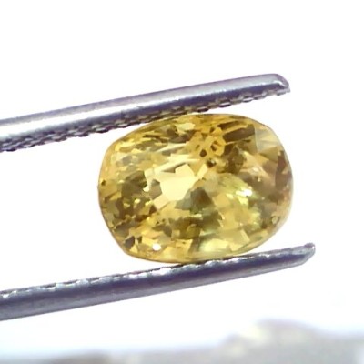 3.96 Ct GII Certified Unheated Untreated Natural Ceylon Yellow Sapphire