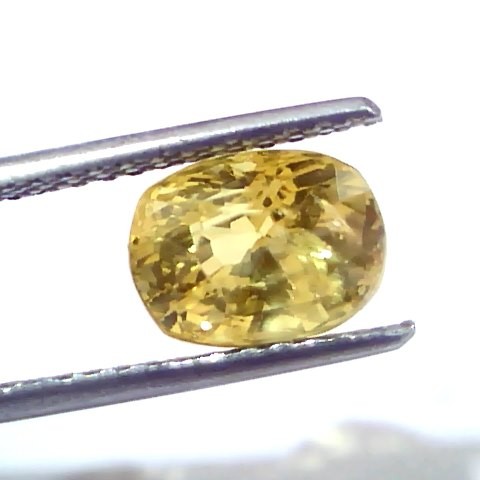 3.96 Ct GII Certified Unheated Untreated Natural Ceylon Yellow Sapphire