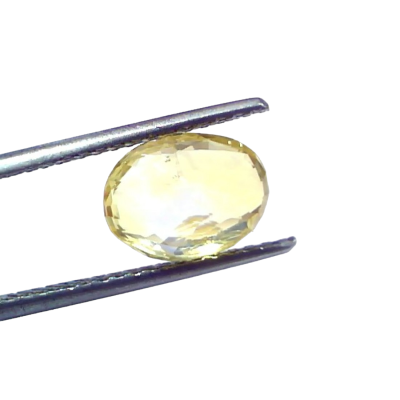 3.96 Ct GII Certified Unheated Untreated Natural Ceylon Yellow Sapphire