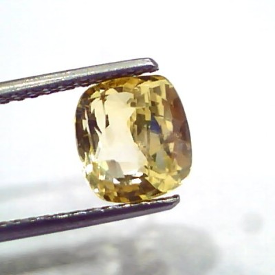 3.98 Ct IGI Certified Unheated Untreated Natural Ceylon Yellow Sapphire