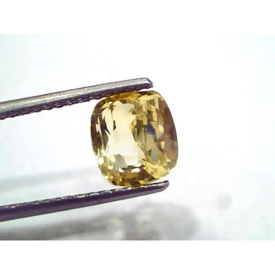 3.98 Ct IGI Certified Unheated Untreated Natural Ceylon Yellow Sapphire