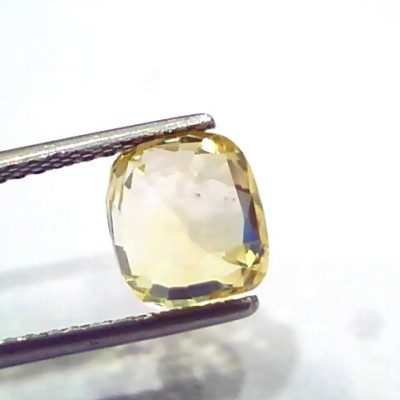 3.98 Ct IGI Certified Unheated Untreated Natural Ceylon Yellow Sapphire