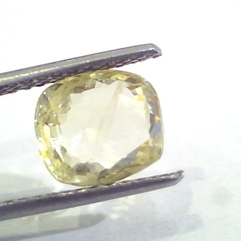 4.00 Ct 6.5 Ratti Unheated Untreated Natural Ceylon Yellow Sapphire