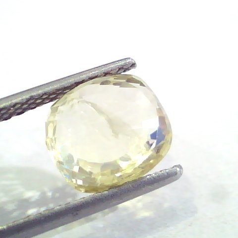 4.00 Ct 6.5 Ratti Unheated Untreated Natural Ceylon Yellow Sapphire