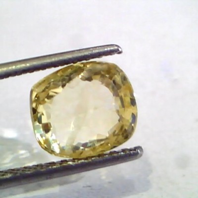4.00 Ct 6.5 Ratti Unheated Untreated Natural Ceylon Yellow Sapphire