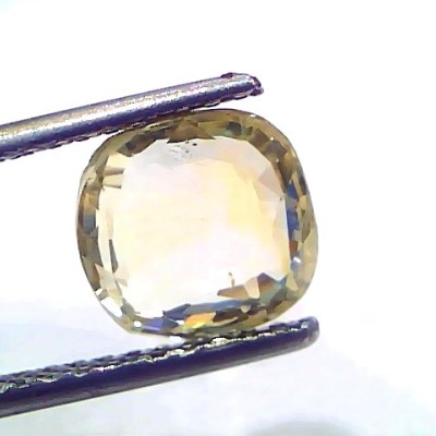 4.06 Ct GII Certified Unheated Untreated Natural Ceylon Yellow Sapphire