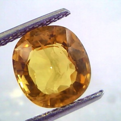 4.02 Ct Natural Yellow Sapphire Pukhraj Jupiter Gemstone(Heated)