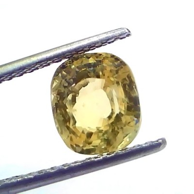 4.00 Ct IGI Certified Unheated Untreated Natural Ceylon Yellow Sapphire AA