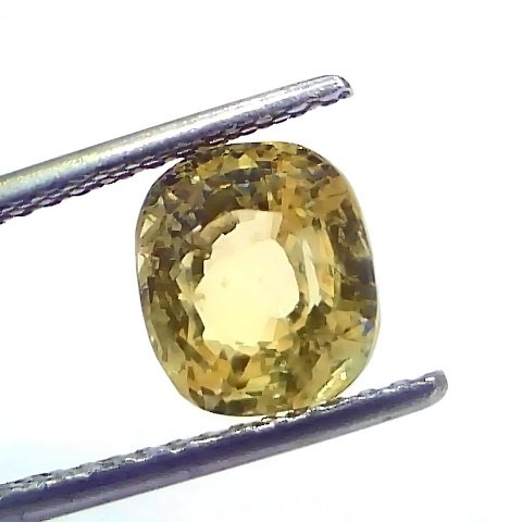 4.00 Ct IGI Certified Unheated Untreated Natural Ceylon Yellow Sapphire AA