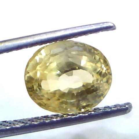 4.00 Ct IGI Certified Unheated Untreated Natural Ceylon Yellow Sapphire