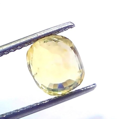 4.00 Ct IGI Certified Unheated Untreated Natural Ceylon Yellow Sapphire AA