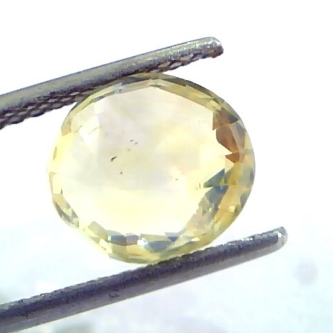 4.04 Ct Unheated Untreated Natural Ceylon Yellow Sapphire/Pukhraj