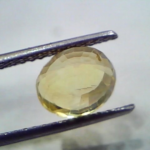 4.00 Ct IGI Certified Unheated Untreated Natural Ceylon Yellow Sapphire