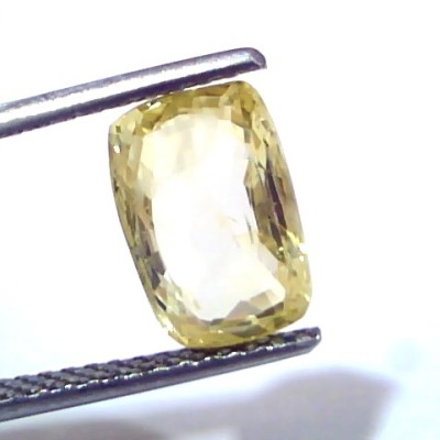 4.01 Ct GII Certified Unheated Untreated Natural Ceylon Yellow Sapphire