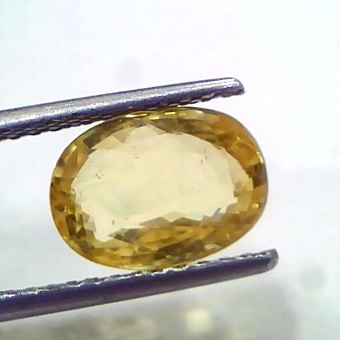 4.01 Ct IGI Certified Unheated Untreated Natural Ceylon Yellow Sapphire