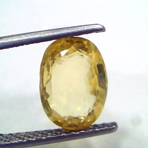4.01 Ct IGI Certified Unheated Untreated Natural Ceylon Yellow Sapphire
