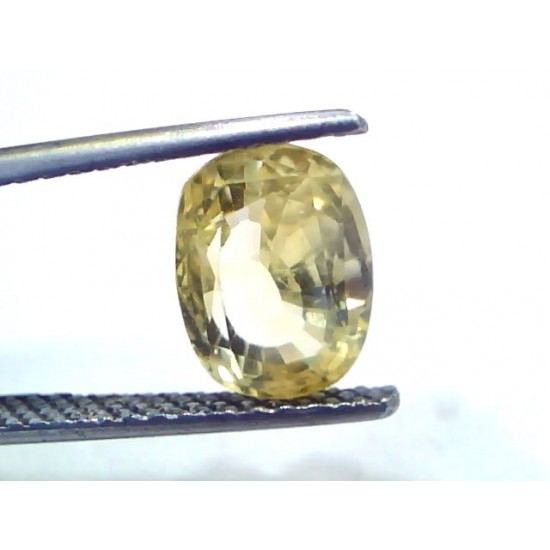 4.01 Ct IGI Certified Unheated Untreated Natural Ceylon Yellow Sapphire Gems