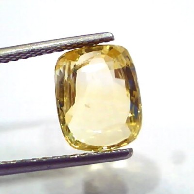 4.01 Ct IGI Certified Unheated Untreated Natural Ceylon Yellow Sapphire