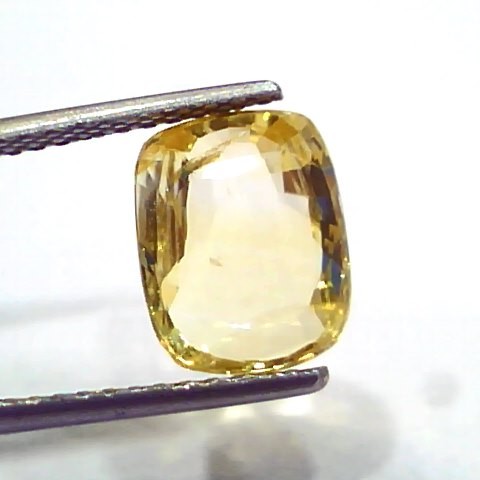 4.01 Ct IGI Certified Unheated Untreated Natural Ceylon Yellow Sapphire