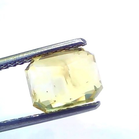 4.01 Ct IGI Certified Unheated Untreated Natural Ceylon Yellow Sapphire AA