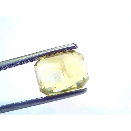 4.01 Ct IGI Certified Unheated Untreated Natural Ceylon Yellow Sapphire AA