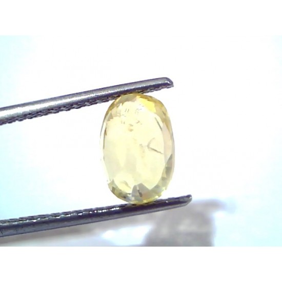 4.01 Ct GII Certified Unheated Untreated Natural Ceylon Yellow Sapphire