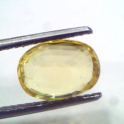 4.01 Ct IGI Certified Unheated Untreated Natural Ceylon Yellow Sapphire