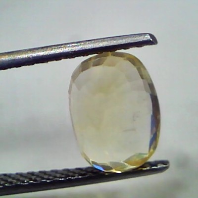4.01 Ct IGI Certified Unheated Untreated Natural Ceylon Yellow Sapphire Gems