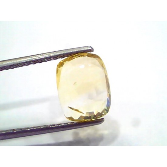 4.01 Ct IGI Certified Unheated Untreated Natural Ceylon Yellow Sapphire