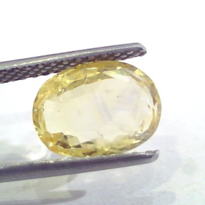 4.02 Ct 6.7 Ratti Unheated Untreated Natural Ceylon Yellow Sapphire