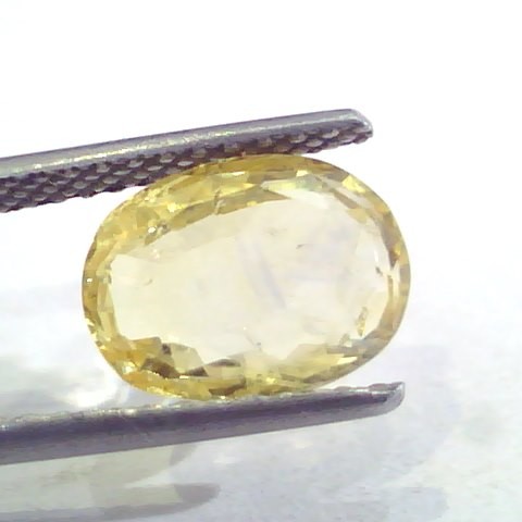 4.02 Ct 6.7 Ratti Unheated Untreated Natural Ceylon Yellow Sapphire