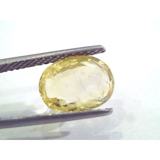 4.02 Ct 6.7 Ratti Unheated Untreated Natural Ceylon Yellow Sapphire