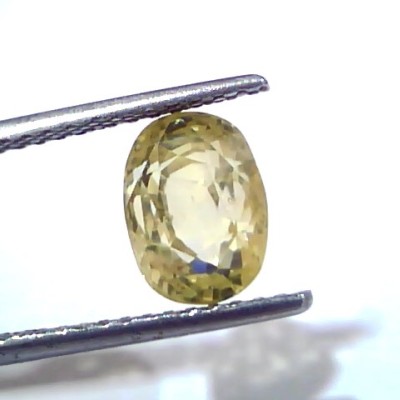 4.02 Ct GII Certified Unheated Untreated Natural Ceylon Yellow Sapphire
