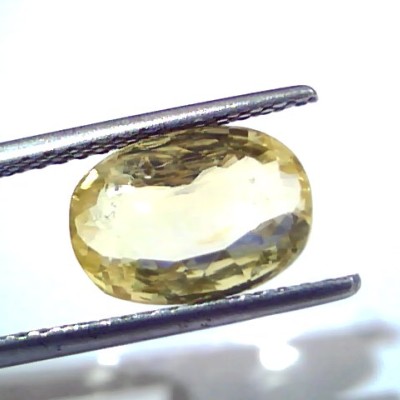 4.02 Ct GII Certified Unheated Untreated Natural Ceylon Yellow Sapphire