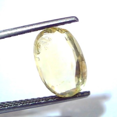 4.02 Ct GII Certified Unheated Untreated Natural Ceylon Yellow Sapphire