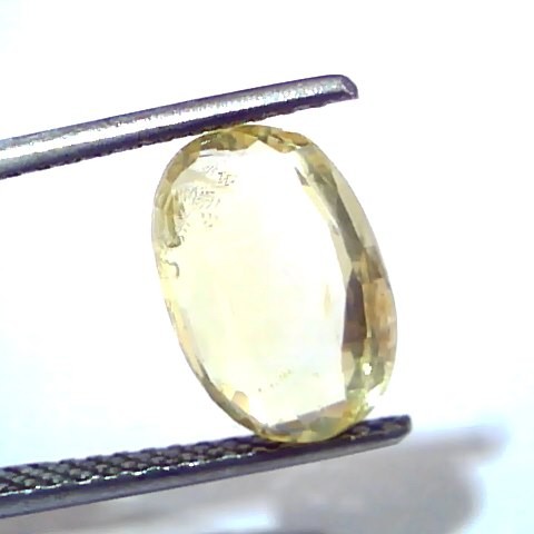 4.02 Ct GII Certified Unheated Untreated Natural Ceylon Yellow Sapphire